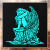 Een slapende engel op de Stone Raamsticker (Vel 2)