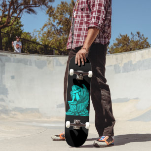 Een slapende engel op de Stone Skateboard