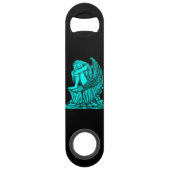 Een slapende engel op de Stone Speed Flessenopener (Voorkant)