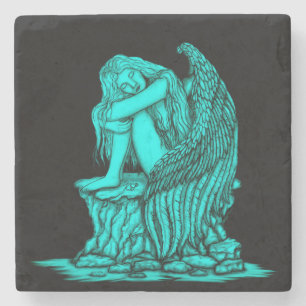 Een slapende engel op de Stone Stenen Onderzetter