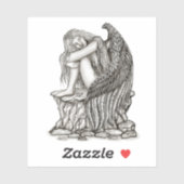 Een slapende engel op de Stone Sticker (Vel)