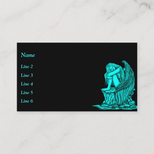 Een slapende engel op de Stone Visitekaartje (Voorkant)