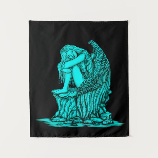 Een slapende engel op de Stone Wandkleed (Voorkant)