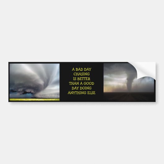 Een slechte dag achternachting... bumpersticker (Voorkant)