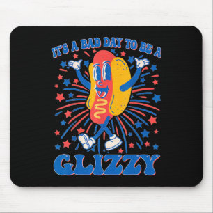 Een slechte dag om een glizzy 4 juli hotdog grappi muismat