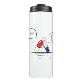 een slechte geneesmiddelinteractie, thermosbeker