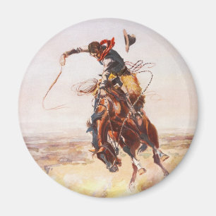 Een slechte Hoss door Charles Marion Russell in Magneet