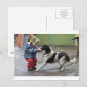 Een sleeplijn heeft Mijn Neus Briefkaart (Voorkant / Achterkant)