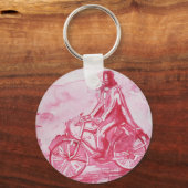 Een Sleutelhanger met een rode grote BAD Wolf (Voorkant)