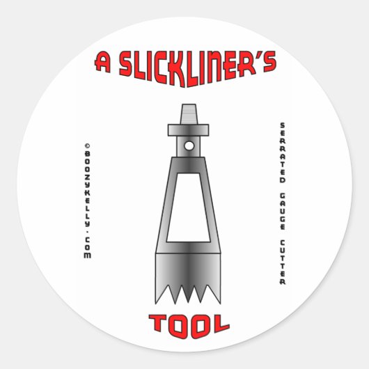 Een Slickliner's Tool, Slickline, Olie Gas, Draadl Ronde Sticker (Voorkant)