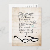 een slim persoon... briefkaart (Voorkant / Achterkant)