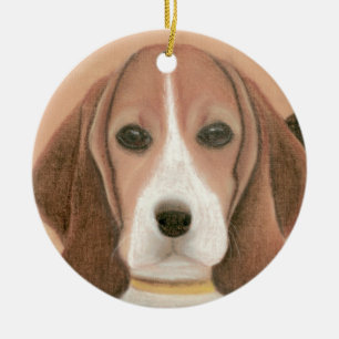 Een slimme hond. pasta keramisch ornament