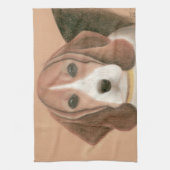 Een slimme hond. pasta theedoek (Verticaal)