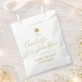Eén Slimme Koekje Gouden Script Afstudeerfeest Bedankzakje (Geknipt)