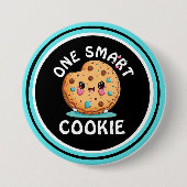 Eén slimme koekje ronde button 7,6 cm (Voorkant)