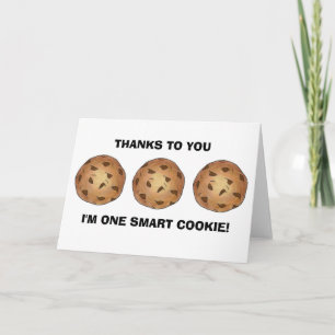 Een slimme koekjesleraar Dank u Kaart onderwijzen