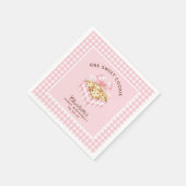 Een slimme koekjesmeisjes eerste verjaardag servet (Hoek)