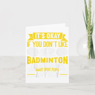 Een slimme mensen sport toch grappig badminton kaart