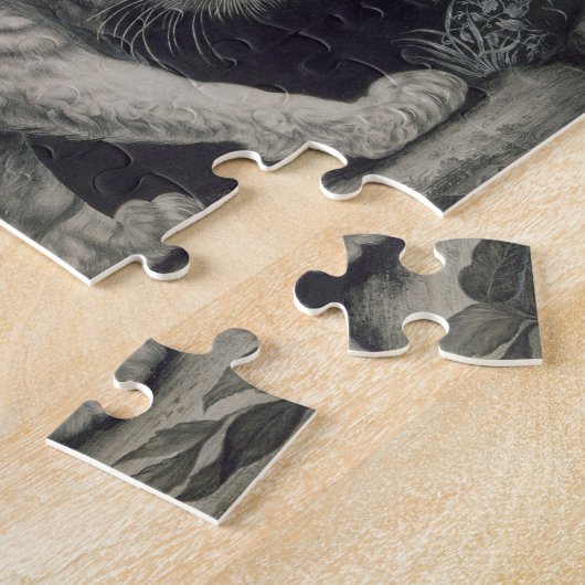 Een slingertijger (potlood op papier) legpuzzel (Zijkant)