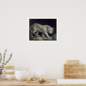 Een slingertijger (potlood op papier) poster (Keuken)