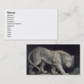 Een slingertijger (potlood op papier) visitekaartje (Voorkant / Achterkant)
