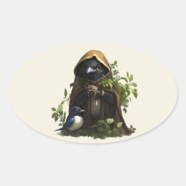 Een sluwe dief ovale sticker