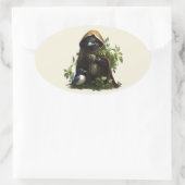 Een sluwe dief ovale sticker (Tas)