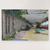 Een smalle loopbrug legpuzzel (Horizontaal)