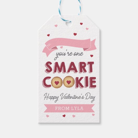 Eén Smart Cookie Classroom-Valentijnsdag Cadeaulabel (Voorkant)