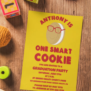 Eén Smart Cookie Kinderafstudeerfeest Kaart