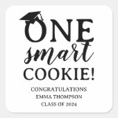 Een Smart Cookie Klasse van 2024 Afstuderen Vierkante Sticker (Voorkant)