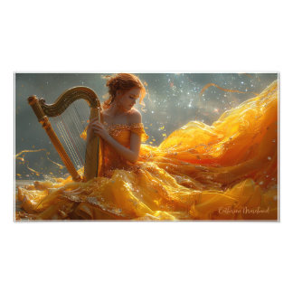 Een snaartheorie in Oranje fotovergroting Foto Afdruk