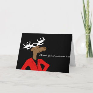 Een snarky eland gelegenheidskaart feestdagen kaart