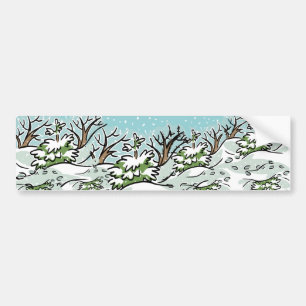 Een sneeuwbos - bumpersticker