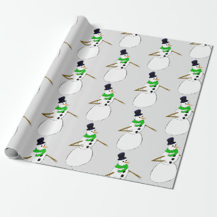 een sneeuwman cadeaupapier