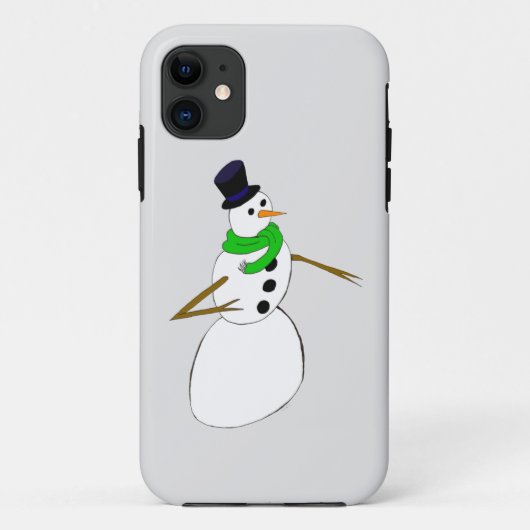 een sneeuwman Case-Mate iPhone case (Achterkant)