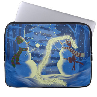 Een Sneeuwman Kerstmis Laptop Sleeve