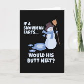 Een Sneeuwman Laat Een Scheet Kerst Sneeuwman Kaart (Voorkant)