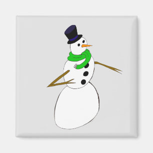 een sneeuwman magneet