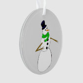een sneeuwman ornament (voorkant)