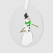 een sneeuwman ornament (voorkant)