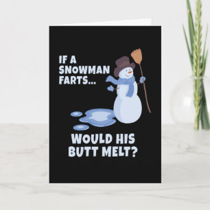 Een Sneeuwman Scheidt Kerstsneeuwman Kaart