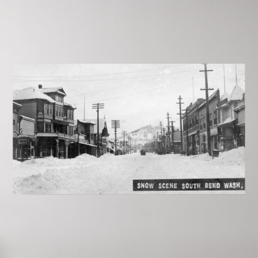 Een sneeuwscène poster (Voorkant)