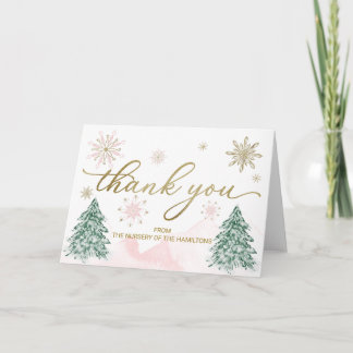 Een sneeuwvlok Baby shower Dank je wel Kaart