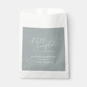 Een sneeuwvlokje winterfeest baby shower bedankzakje