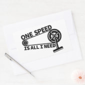 Eén snelheid is alles wat ik nodig heb, enkele sne rechthoekige sticker (Envelop)