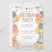 Een Snoep-gekleurde verjaardagsviering uitnodiging (Voorkant)