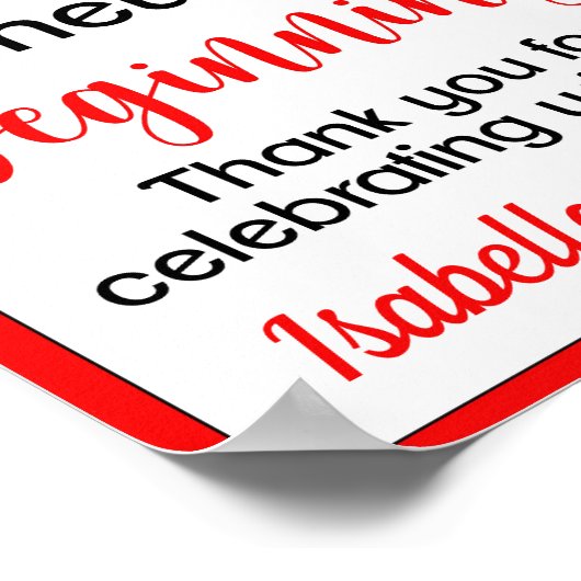 Een snoepje dat eindigt op een nieuw Afstuderen Poster (Hoek)