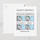 Een Snowman Talks wenskaart Briefkaart (Voorkant / Achterkant)