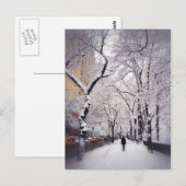 Een Snowy City Sidewalk Briefkaart (Voorkant / Achterkant)